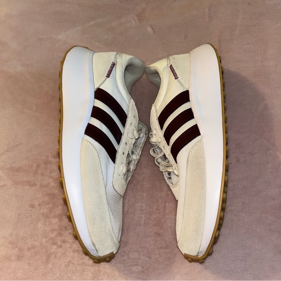 Adidas Run 70s 2.0 retro throwback running shoes white/cream w black accents 10 - Picture 4 of 10